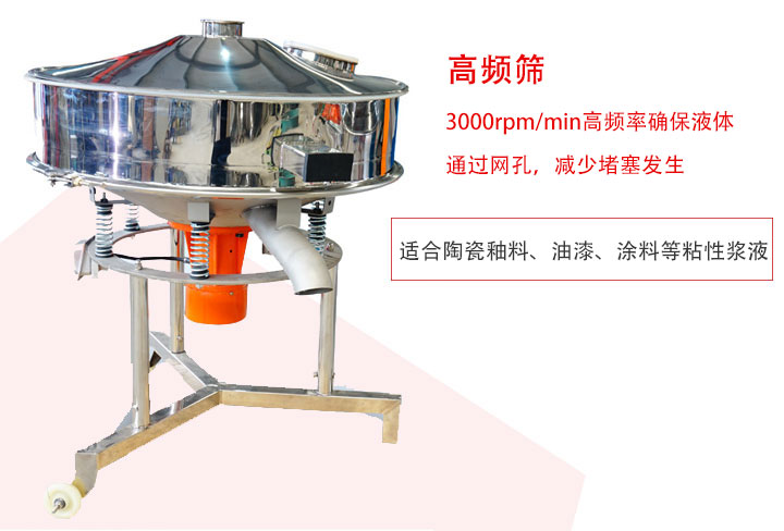 該產(chǎn)品是針對(duì)漿液過(guò)濾設(shè)計(jì)的一種高頻篩分機(jī)。